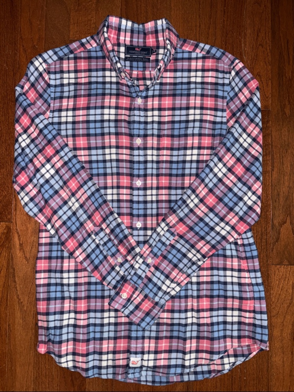 Vineyard Vines Slim Fit Plaid Murray  Button-Down Shirt Size Medium